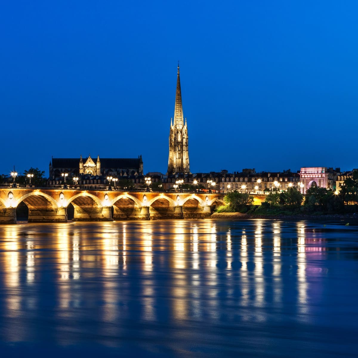 Tableau mural pont de pierre 45x45 cm