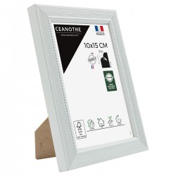Cadre photo Perle gris clair 10x15 cm biais