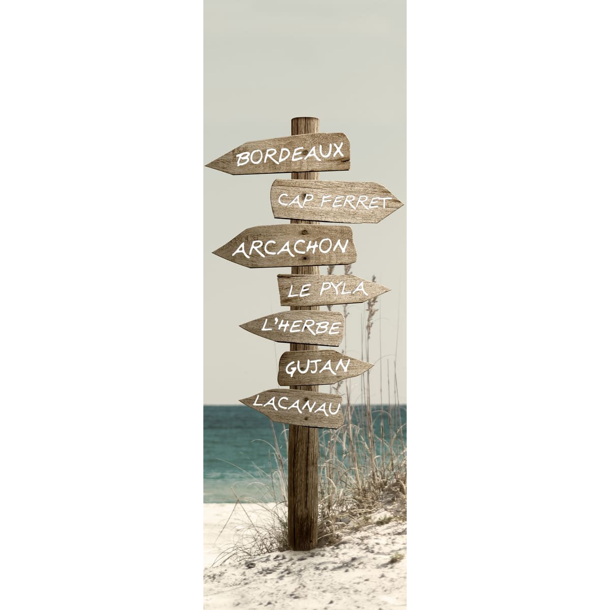Tableau sur toile panneau totem mer Tableau sur toile panneau totem mer