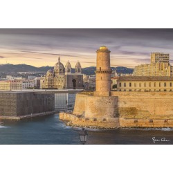 Tableau mural entrée port de Marseille