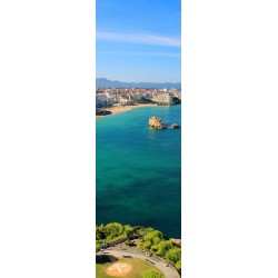 Tableau sur toile vue Biarritz 30x97 cm