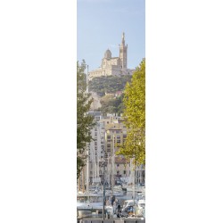 Tableau sur toile Notre-Dame de la Garde vue du port 30x97 cm