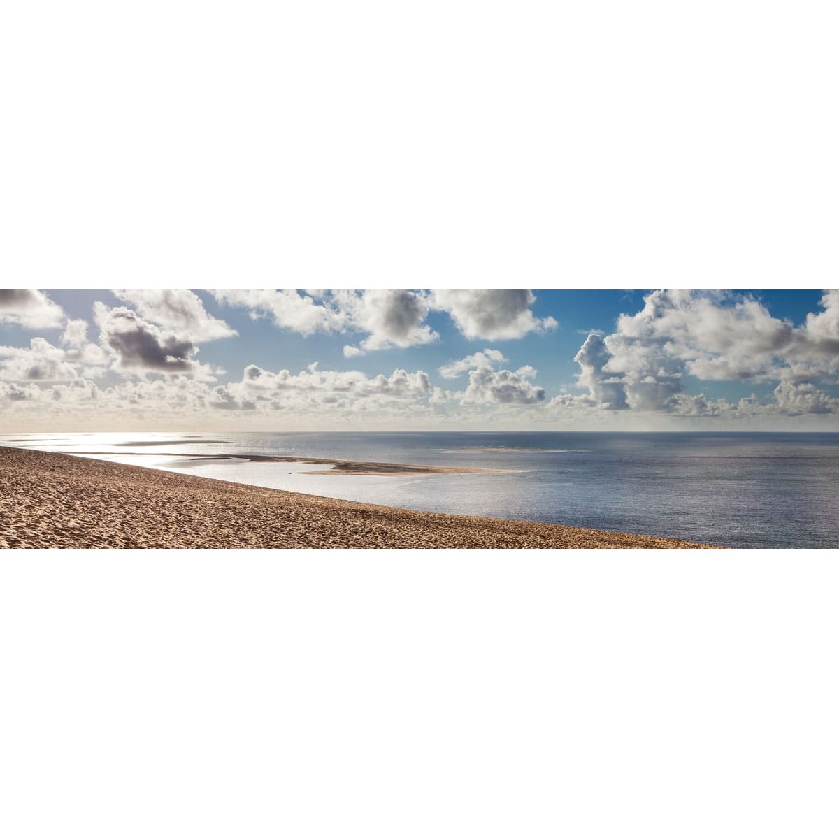 Tableau sur toile Arcachon nuages 30x97 cm Tableau sur toile Arcachon nuages 30x97 cm