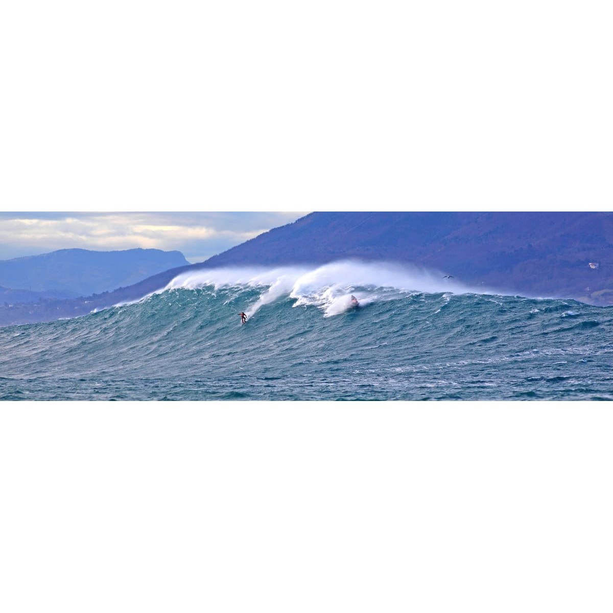 Tableau sur toile Vague Belharra 30x97 cm Tableau sur toile Vague Belharra 30x97 cm