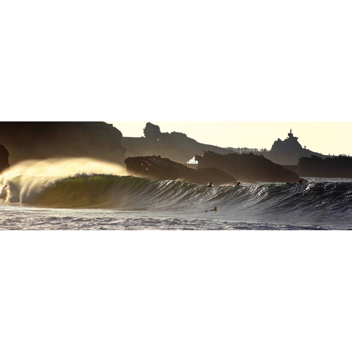 Tableau sur toile grande plage de Biarritz 30x97 cm Tableau sur toile grande plage de Biarritz 30x97 cm