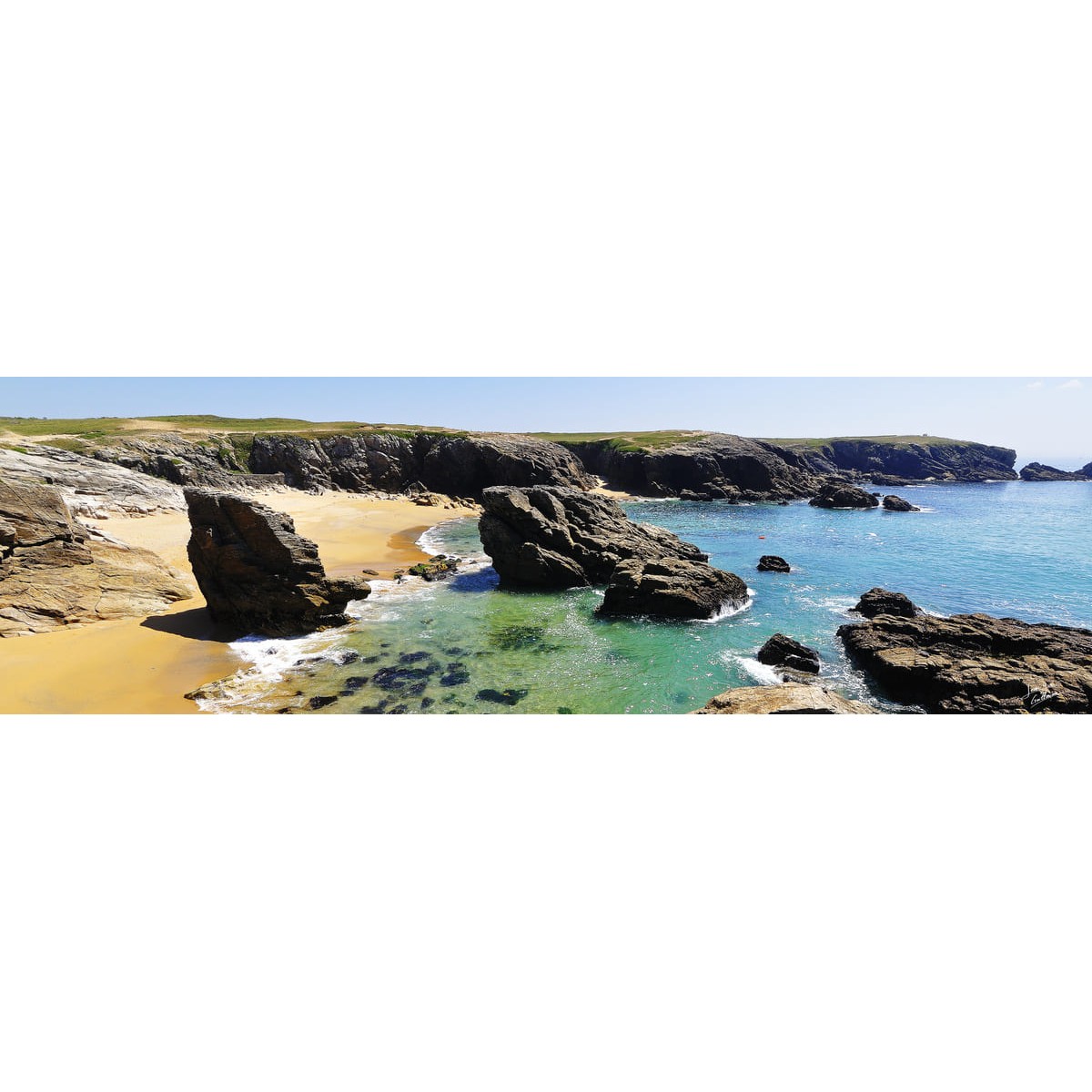 Tableau sur toile port Rhu 30x97 cm Tableau sur toile port Rhu 30x97 cm