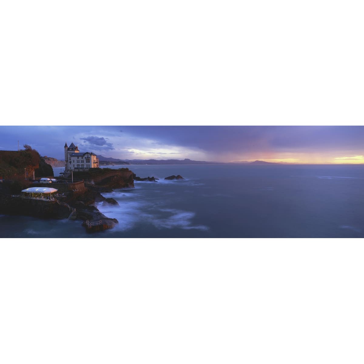 Tableau sur toile côte Basques nuit 30x97 cm Tableau sur toile côte Basques nuit 30x97 cm