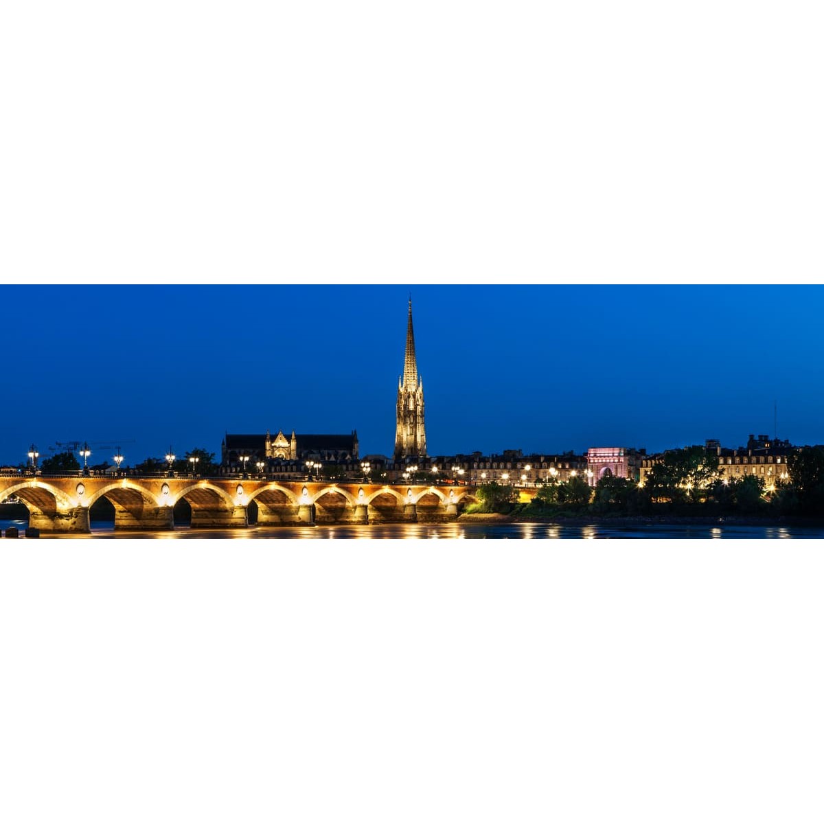 Tableau sur toile pont de pierre 30x97 cm