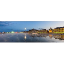 Tableau sur toile miroir place de la Bourse 30x97 cm