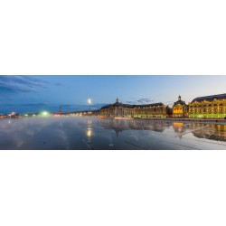 Tableau sur toile miroir place de la Bourse 30x97 cm