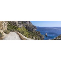 Tableau sur toile calanque route 30x97 cm