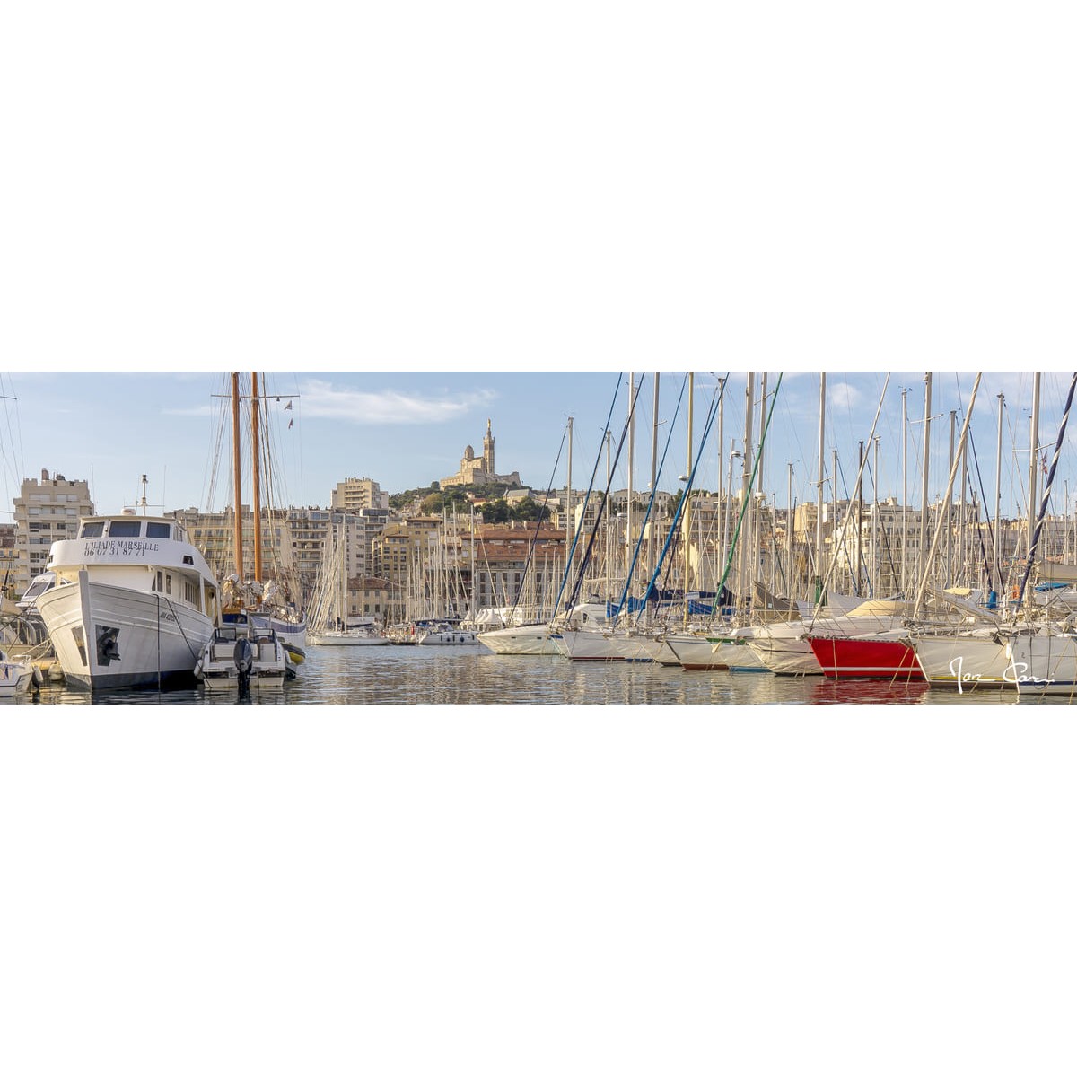 Tableau sur toile vieux port de Marseille 30x97 cm Tableau sur toile vieux port de Marseille 30x97 cm