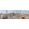 Tableau sur toile vieux port de Marseille 30x97 cm