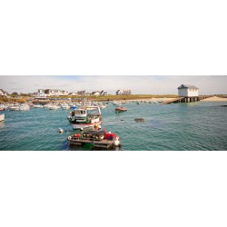 Tableau sur toile port pointe Trévignon 30x97 cm