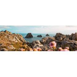 Tableau sur toile presqu'île du Crozon 30x97 cm