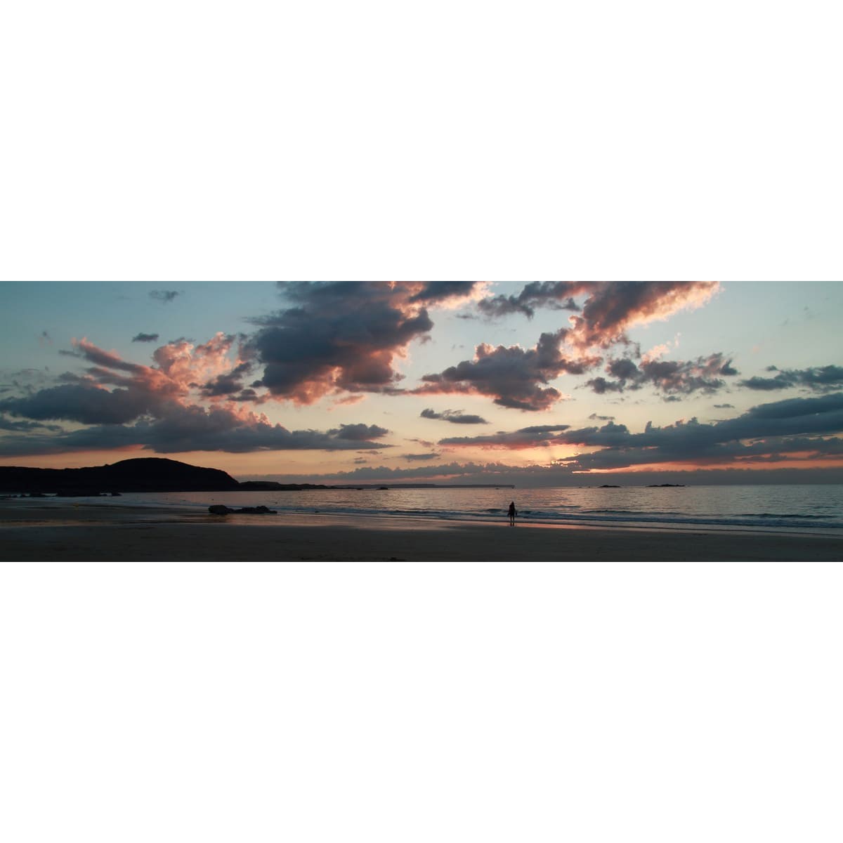 Tableau sur toile plage Sainte-Lunaire 30x97 cm