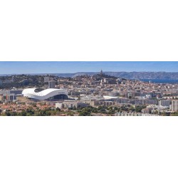 Tableau sur toile panorama stade Marseille 30x97 cm