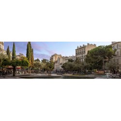 Tableau sur toile fontaine Saint-Julien vert 30x97 cm