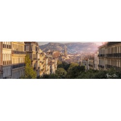 Tableau sur toile Marseille jaune 30x97 cm