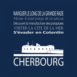 Tableau sur toile Cherbourg navy 30x30 cm