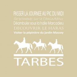 Tableau sur toile Tarbes beige 30x30 cm