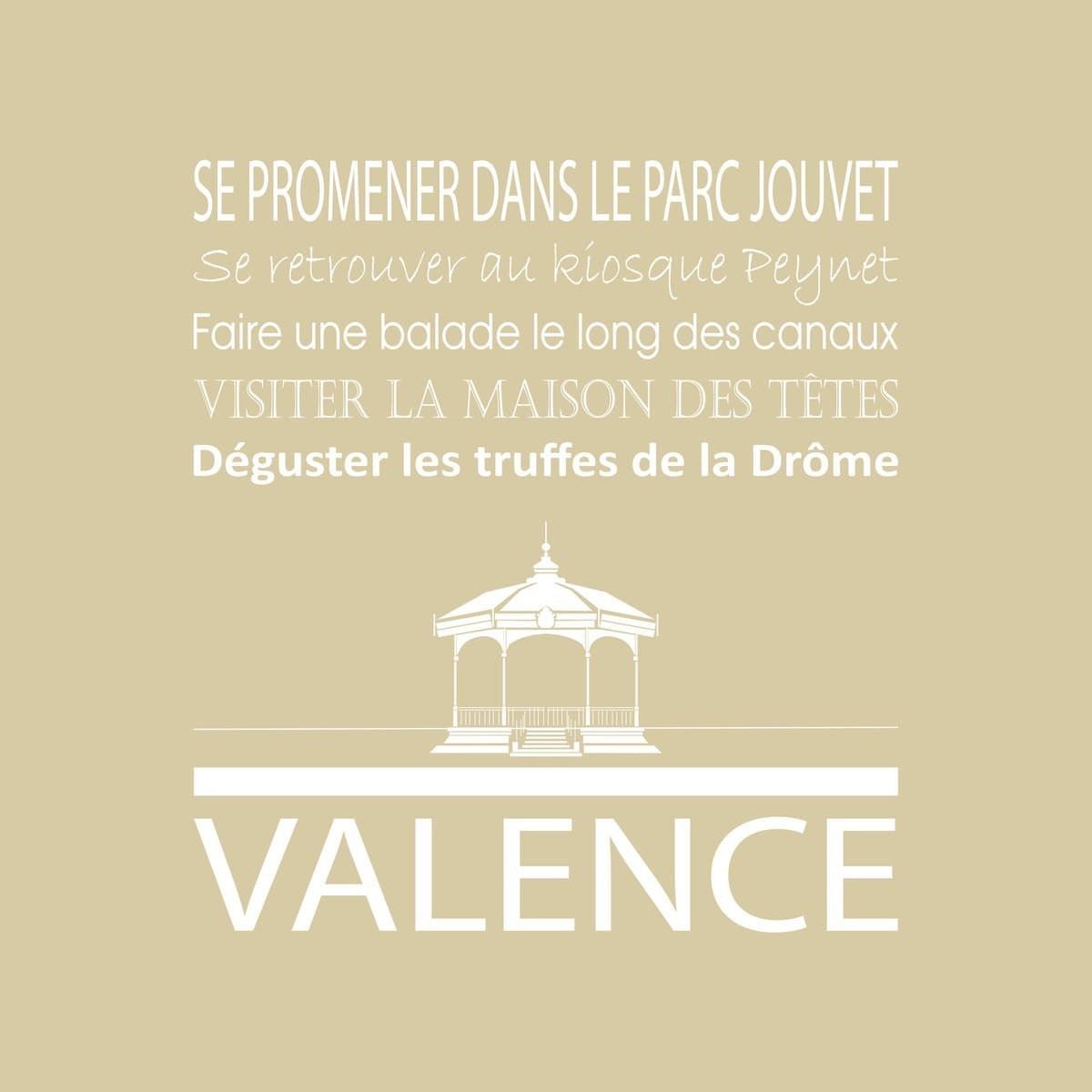 Tableau sur toile Valence beige 30x30 cm Tableau sur toile Valence beige 30x30 cm