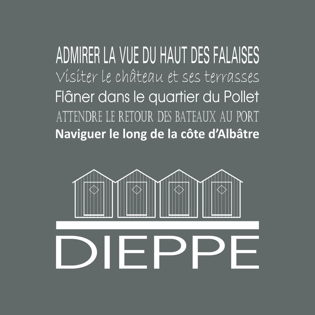 Tableau sur toile Dieppe gris 30x30 cm Tableau sur toile Dieppe gris 30x30 cm