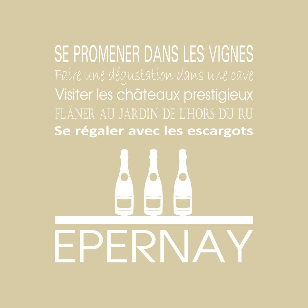 Tableau sur toile Épernay beige 30x30 cm Tableau sur toile Épernay beige 30x30 cm