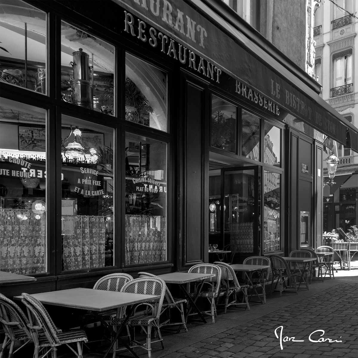 Tableau mural bistrot de Lyon 45x45 cm