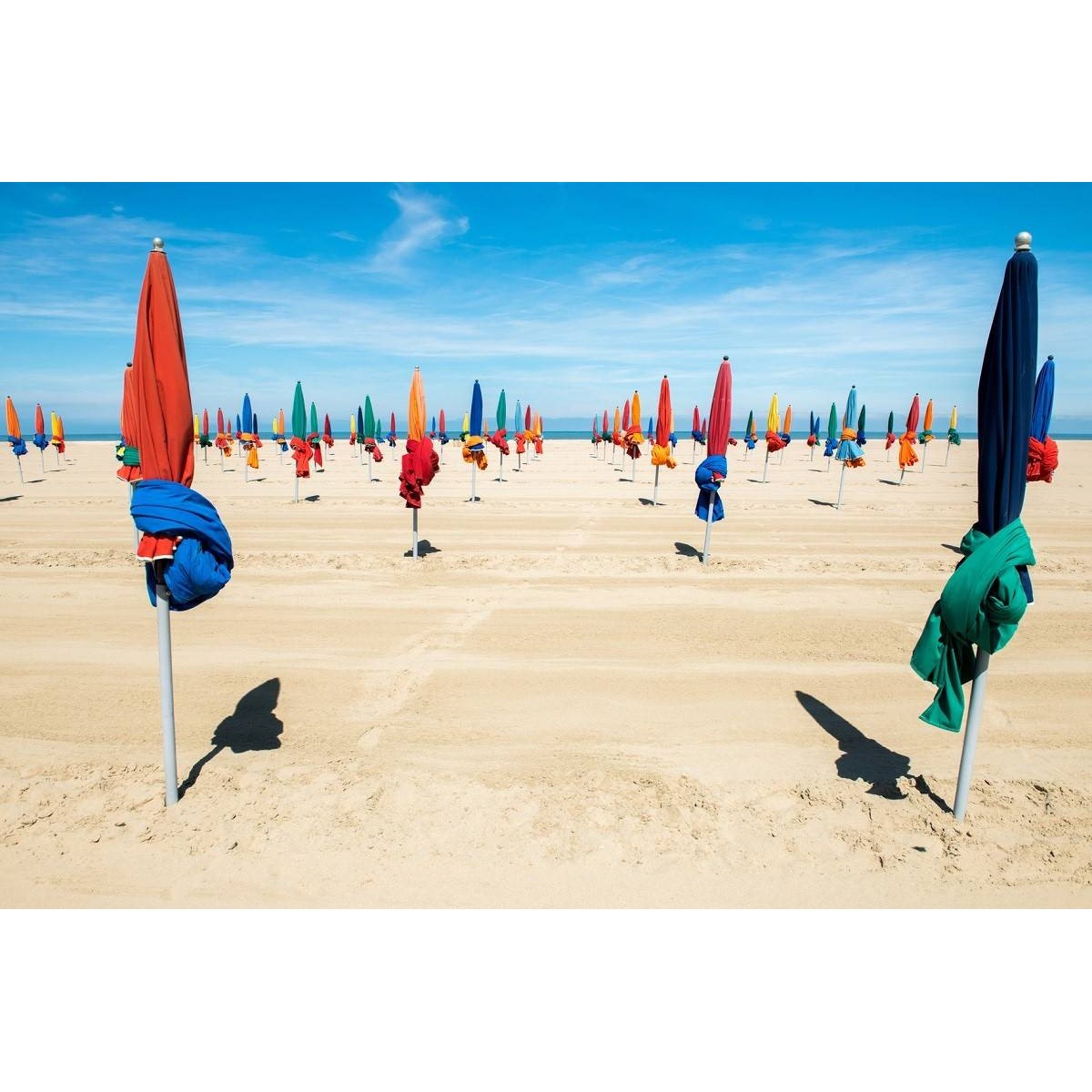 Tableau mural plage de parasols 65x97 cm