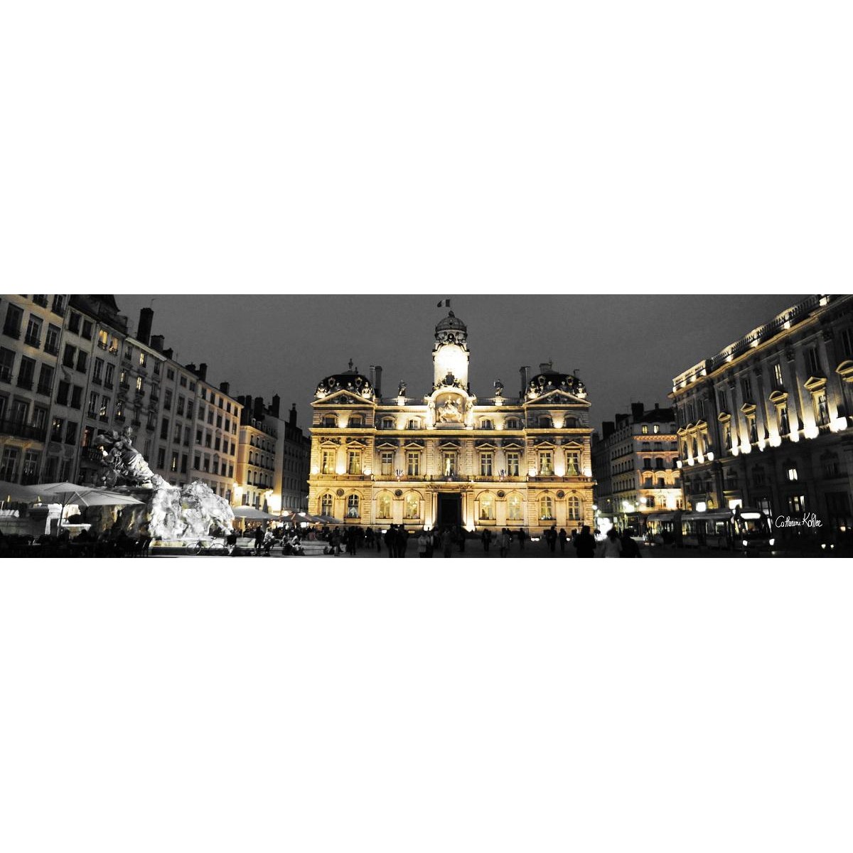 Tableau sur toile place des Terreaux Lyon 30x97 cm Tableau sur toile place des Terreaux Lyon 30x97 cm