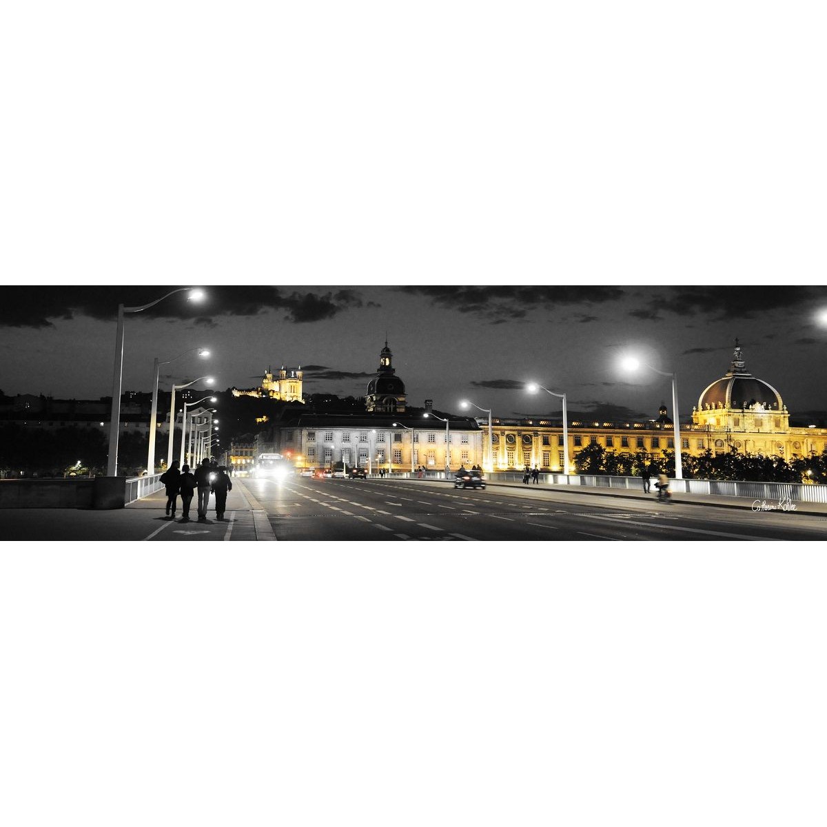 Tableau sur toile pont de Guillotière Lyon 30x97 cm Tableau sur toile pont de Guillotière Lyon 30x97 cm