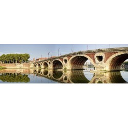 Tableau sur toile pont neuf Toulouse 30x97 cm