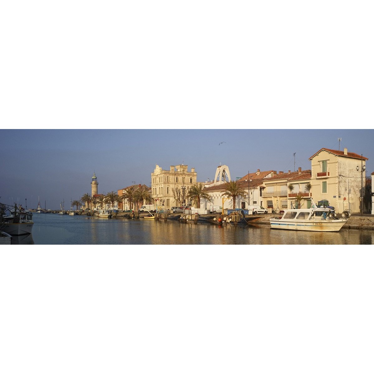 Tableau sur toile port du Grau du Roi 30x97 cm Tableau sur toile port du Grau du Roi 30x97 cm
