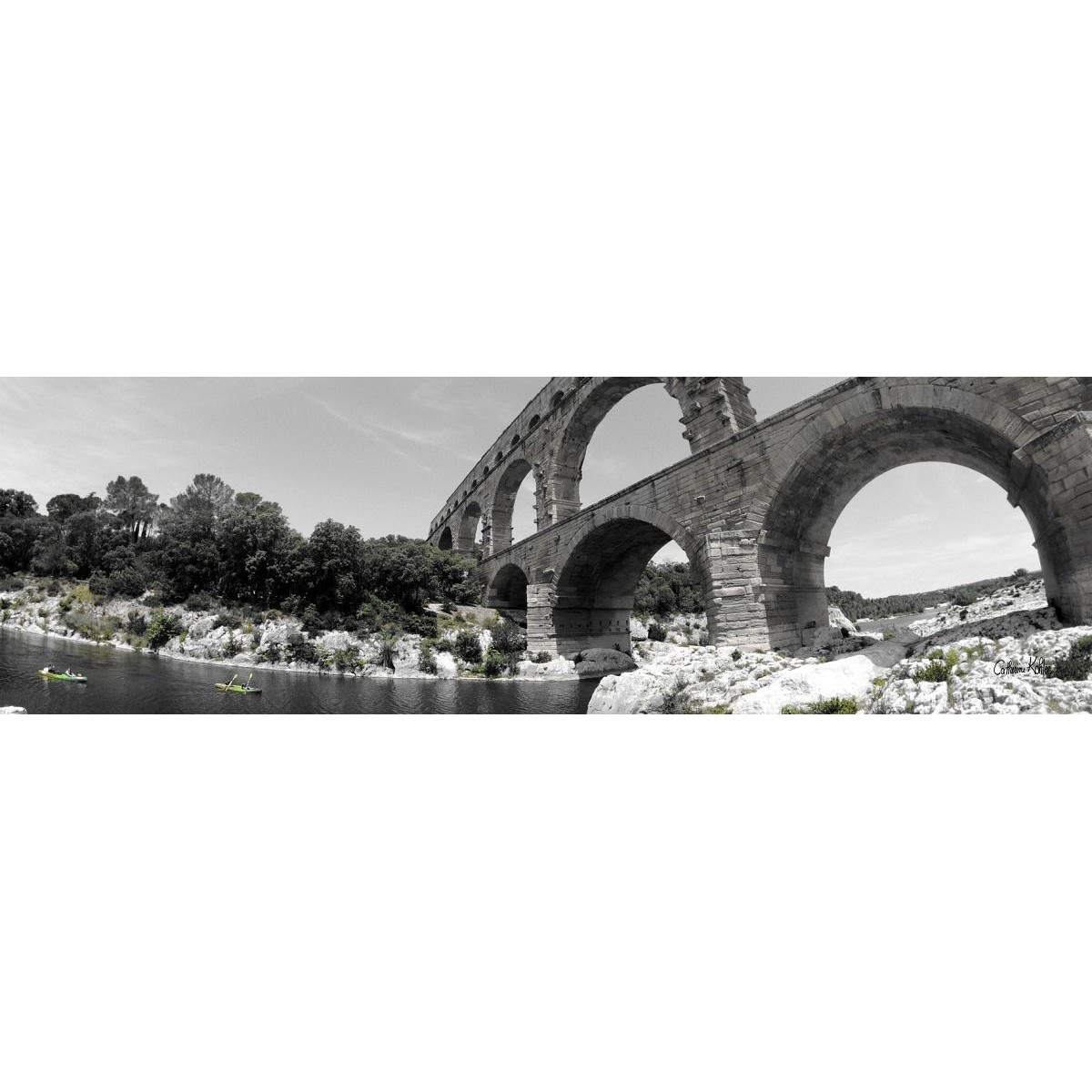 Tableau sur toile pont du Gard 30x97 cm Tableau sur toile pont du Gard 30x97 cm