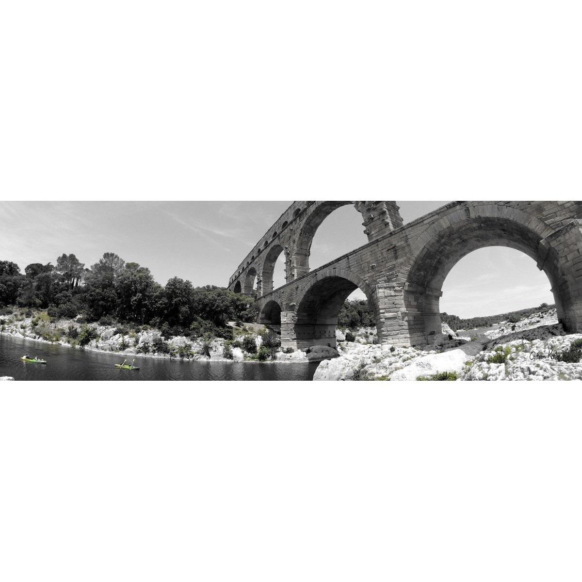 Tableau sur toile pont du Gard 30x97 cm