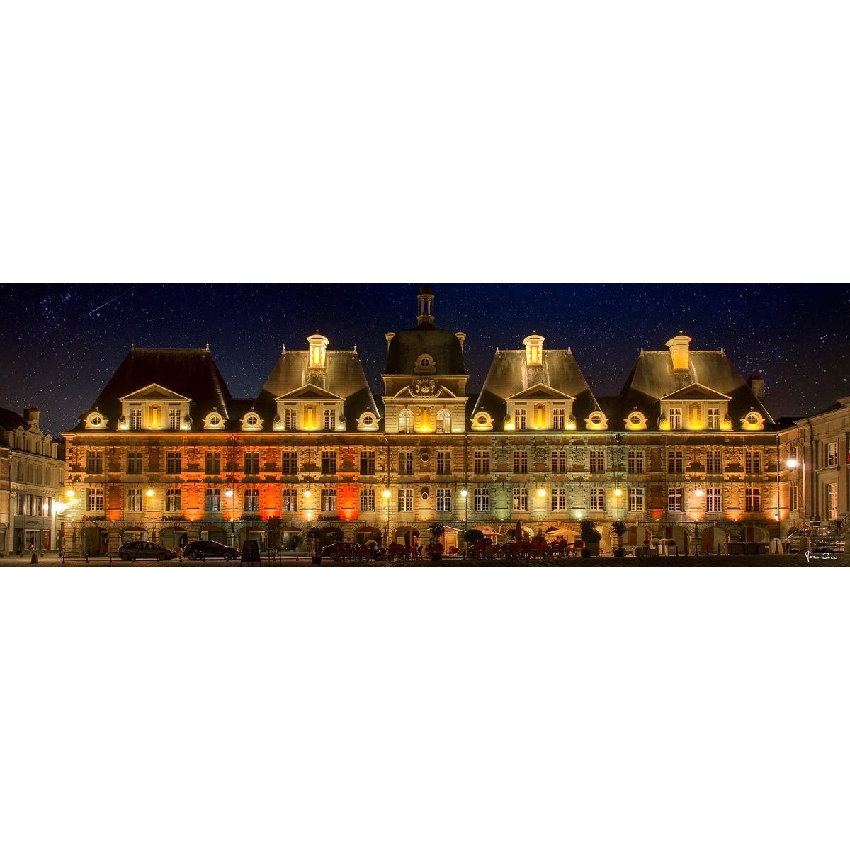 Tableau sur toile place Ducale de nuit 45x135 cm