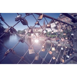 Tableau sur toile passerelle de l'abreuvoir Strasbourg 45x65 cm