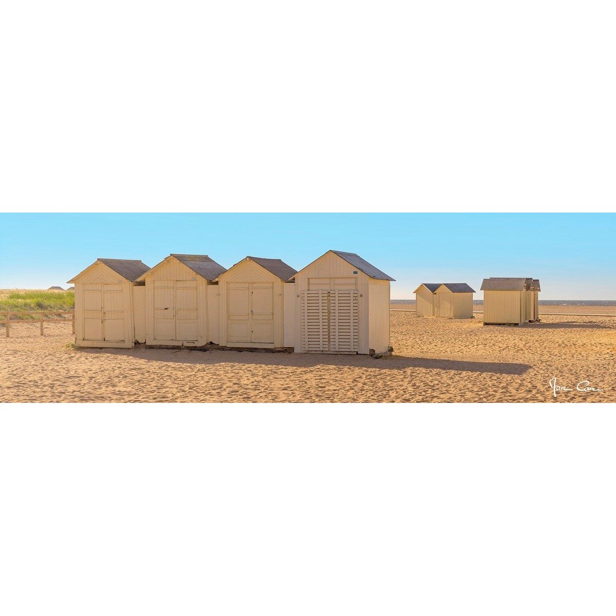 Tableau sur toile cabanes de plage 30x97 cm Tableau sur toile cabanes de plage 30x97 cm
