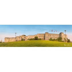 Tableau sur toile rempart château de Caen 30x97 cm