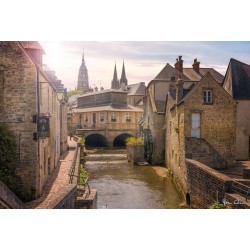 Tableau sur toile moulin de Bayeux 45x65 cm