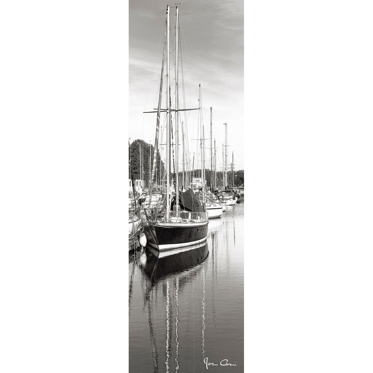 Tableau sur toile port de plaisance de Caen 30x97 cm Tableau sur toile port de plaisance de Caen 30x97 cm