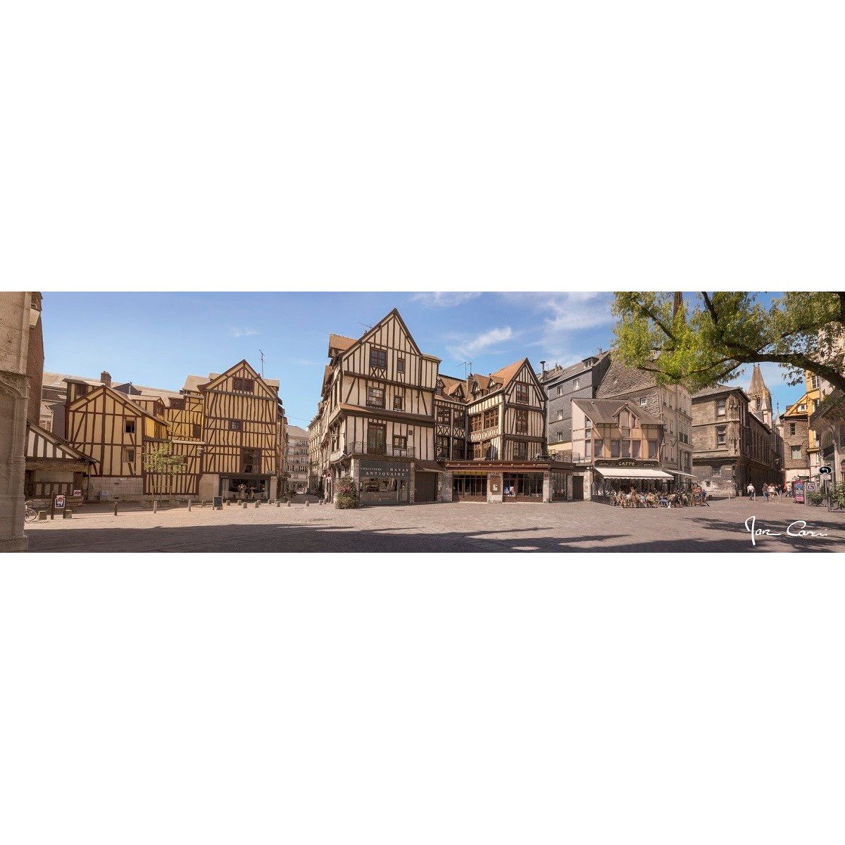 Tableau sur toile place Barthélémy de Rouen 30x97 cm Tableau sur toile place Barthélémy de Rouen 30x97 cm