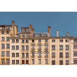 Tableau sur toile façade de Lyon 45x65 cm