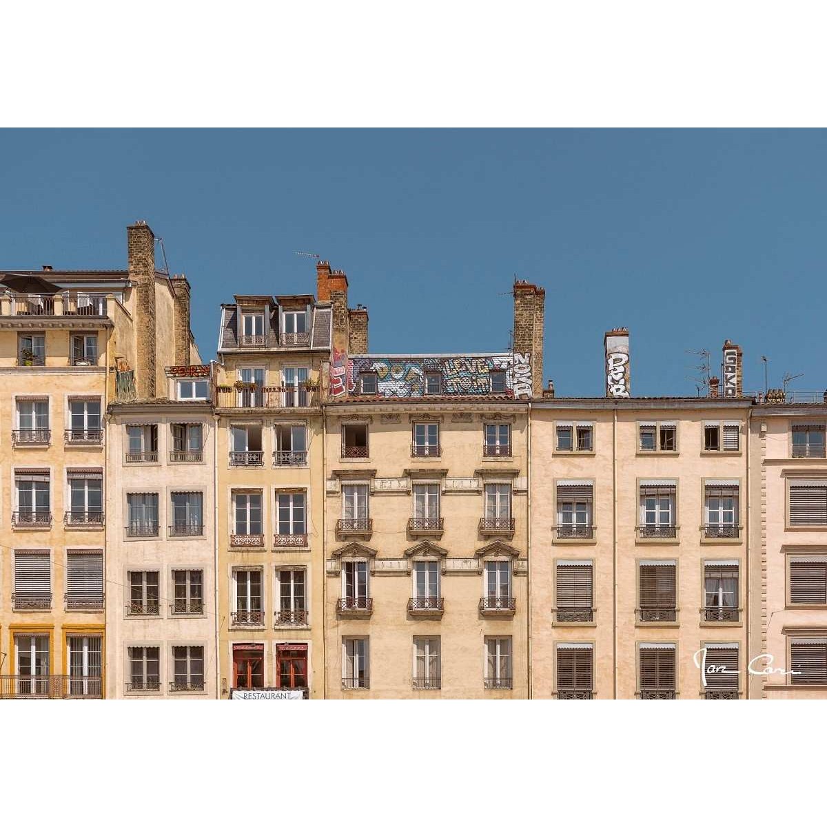 Tableau sur toile façade de Lyon 45x65 cm Tableau sur toile façade de Lyon 45x65 cm