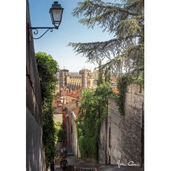 Tableau sur verre panorama de Lyon 45x65 cm