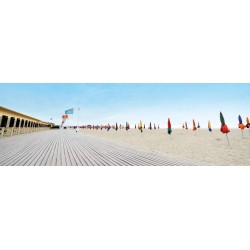 Tableau sur toile plage Normandie 30x97 cm
