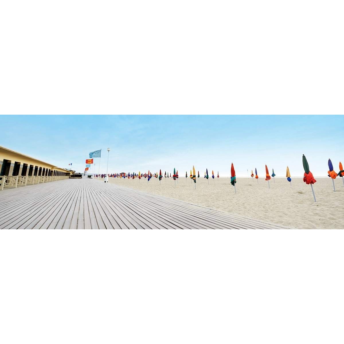 Tableau sur toile plage Normandie 30x97 cm Tableau sur toile plage Normandie 30x97 cm