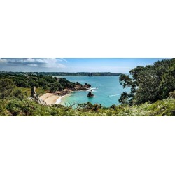 Tableau sur toile vue plage de Jersey 30x97 cm