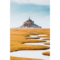 Tableau sur toile baie Mont-Saint-Michel 65x97 cm